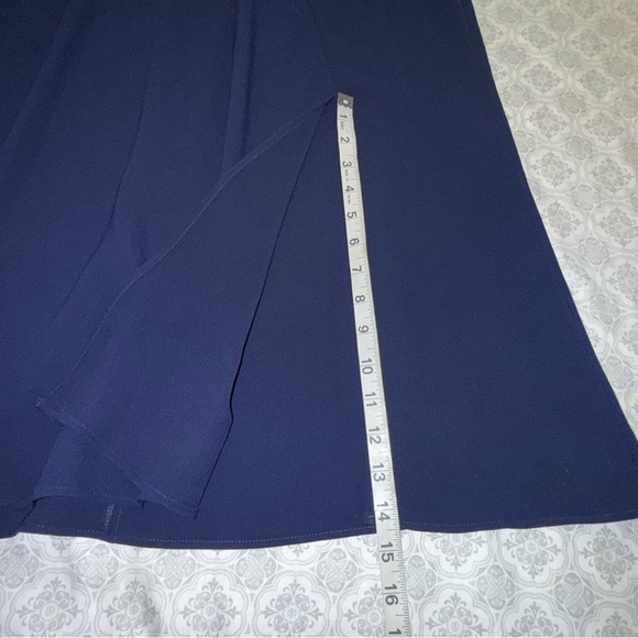 Shoshanna Ophelia Navy Blue Flutter Sleeve Midi Dress 6 - Picture 14 of 15